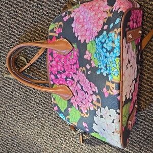 Dooney & Bourke Floral Hydrangea Small Satchel Crossbody Purse Designer